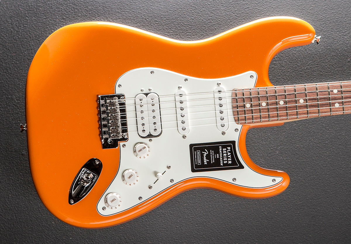 Player Stratocaster HSS - Capri Orange w/Pau Ferro – Dave's Guitar