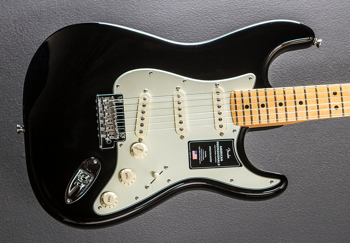 American Professional Ii Stratocaster – Black W Maple – Dave's Guitar Shop