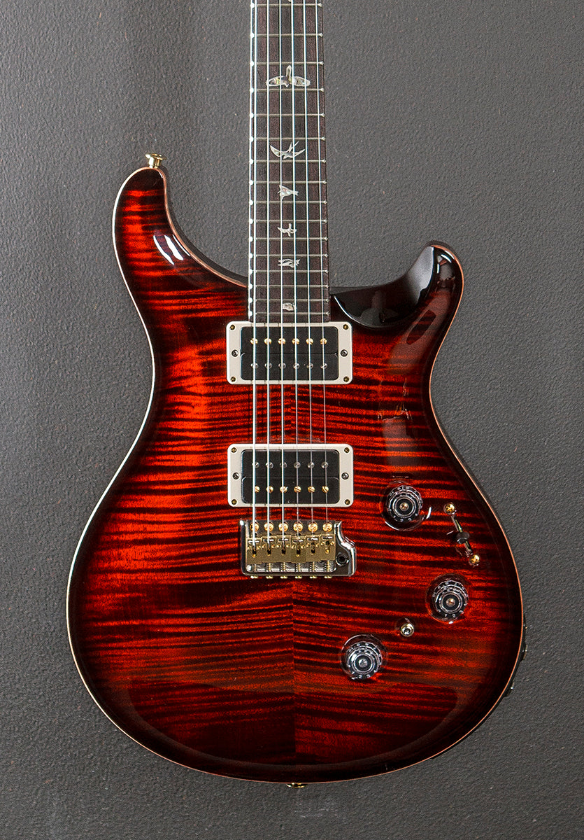 Custom 24 Piezo 10 Top - Fire Red Burst