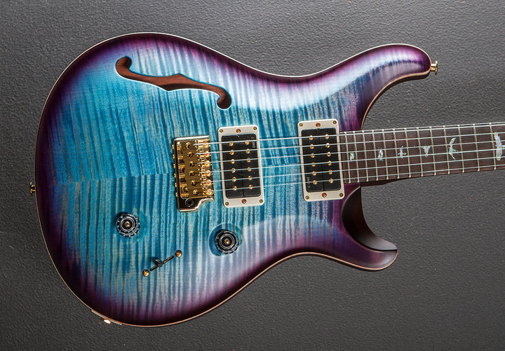 Custom 24 Semi-Hollow Wood Library Limited - Aquableux Purple Burst w/Brazilian