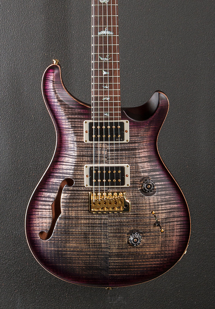 Custom 24 Semi-Hollow Wood Library Limited - Charcoal Purple Burst w/Brazilian