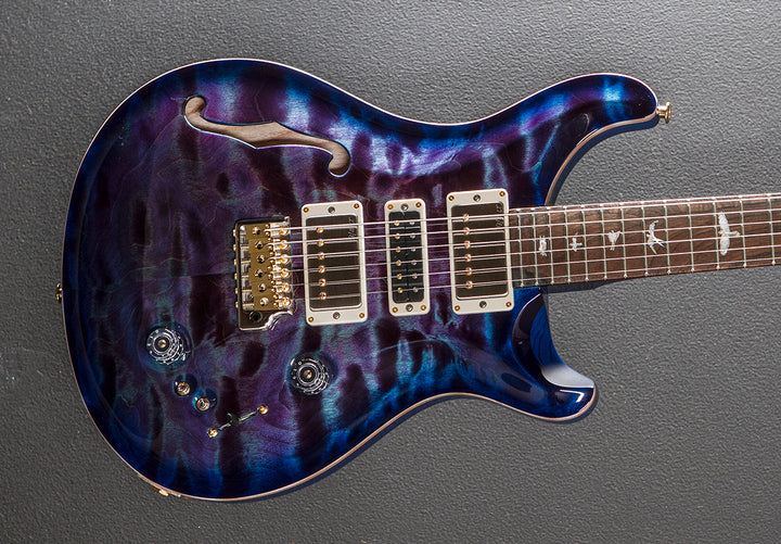 Special Semi-Hollow Wood Library Limited - Dark Aquableux Purple Burst w/Swamp Ash