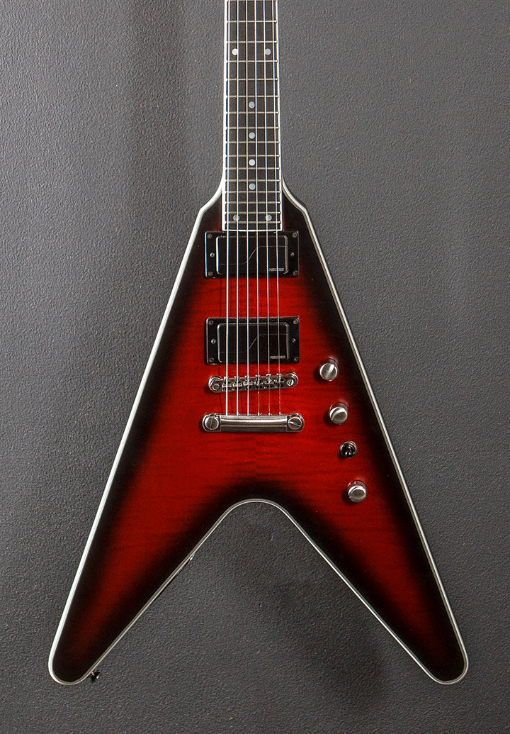 Dave Mustaine Flying V Prophecy - Aged Dark Red Burst