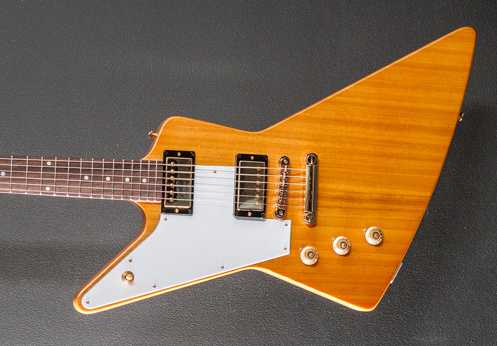 1958 Korina Explorer (White Pickguard) Left Hand - Aged Natural