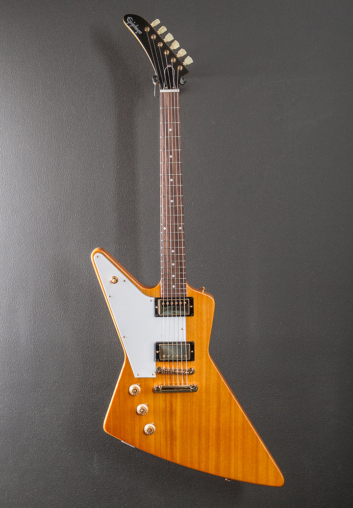 1958 Korina Explorer (White Pickguard) Left Hand - Aged Natural