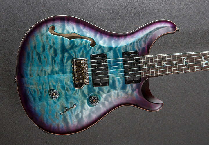 Custom 24 Semi-Hollow Wood Library Limited - Aquableux Purple Burst w/Korina