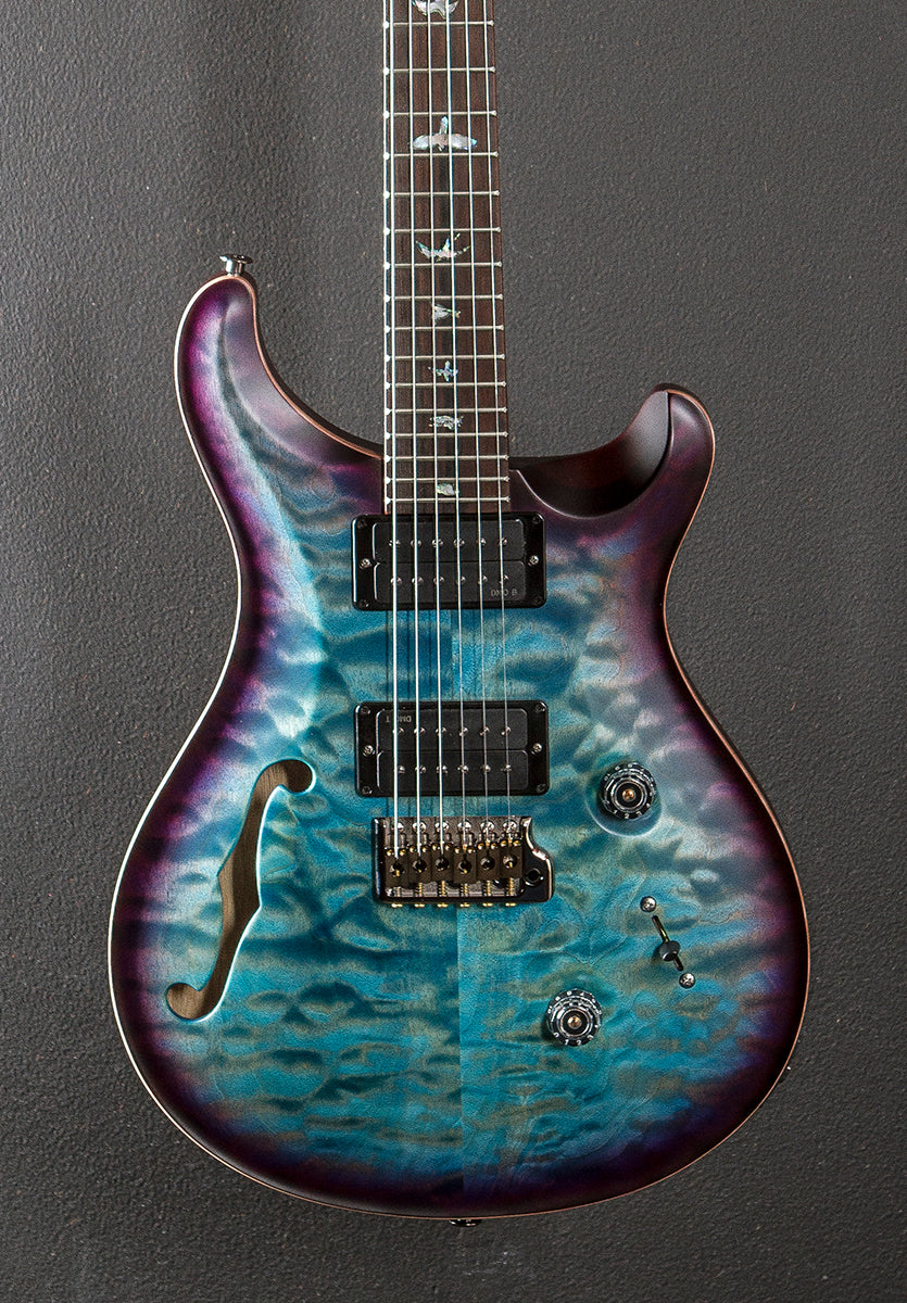 Custom 24 Semi-Hollow Wood Library Limited - Aquableux Purple Burst w/Korina