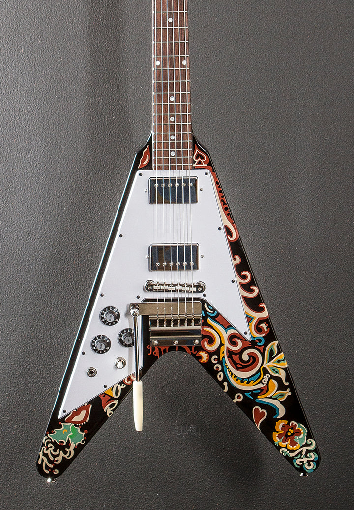 Jimi Hendrix "Love Drops" Flying V Left Hand - Ebony