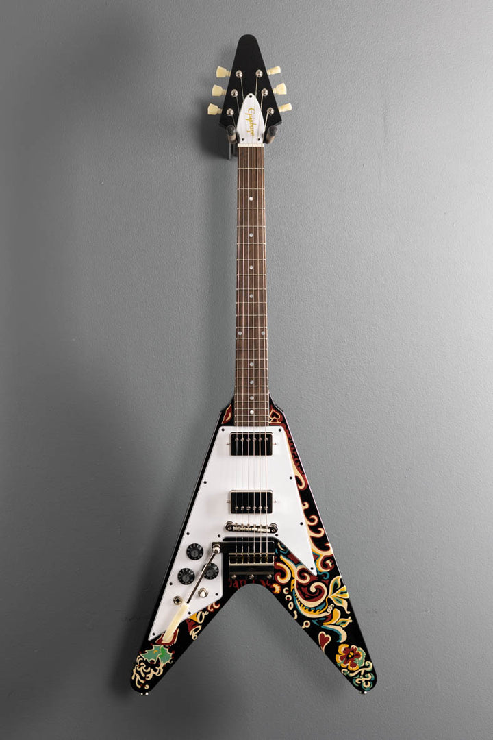 Jimi Hendrix "Love Drops" Flying V Left Hand - Ebony