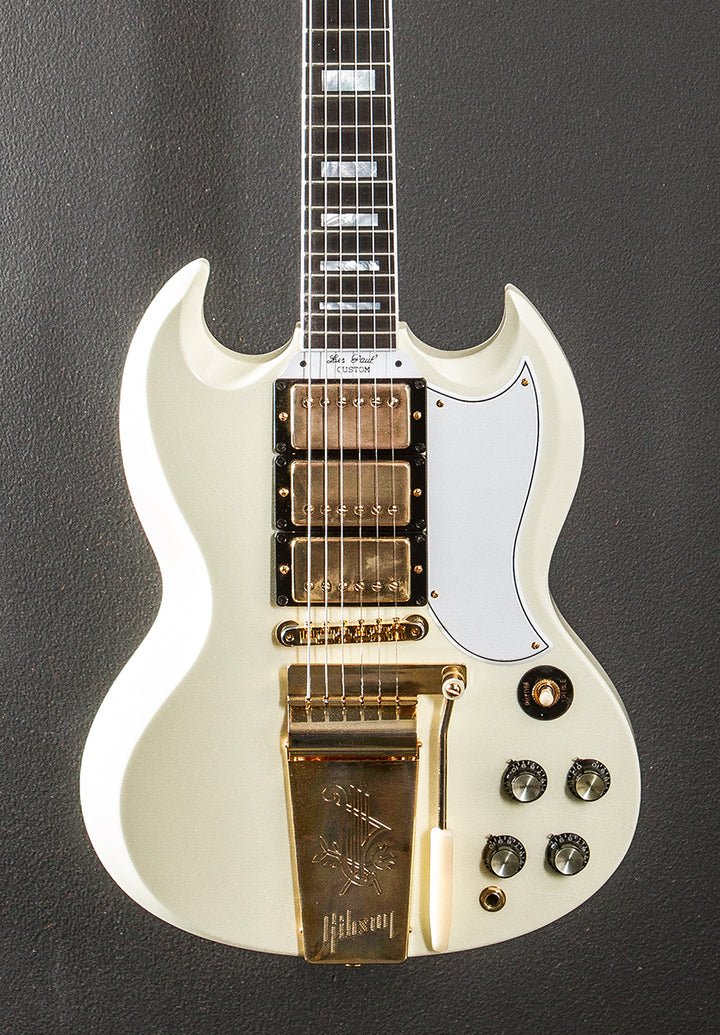 1963 Les Paul SG Custom w/Maestro Vibrola Light Aged - Classic White