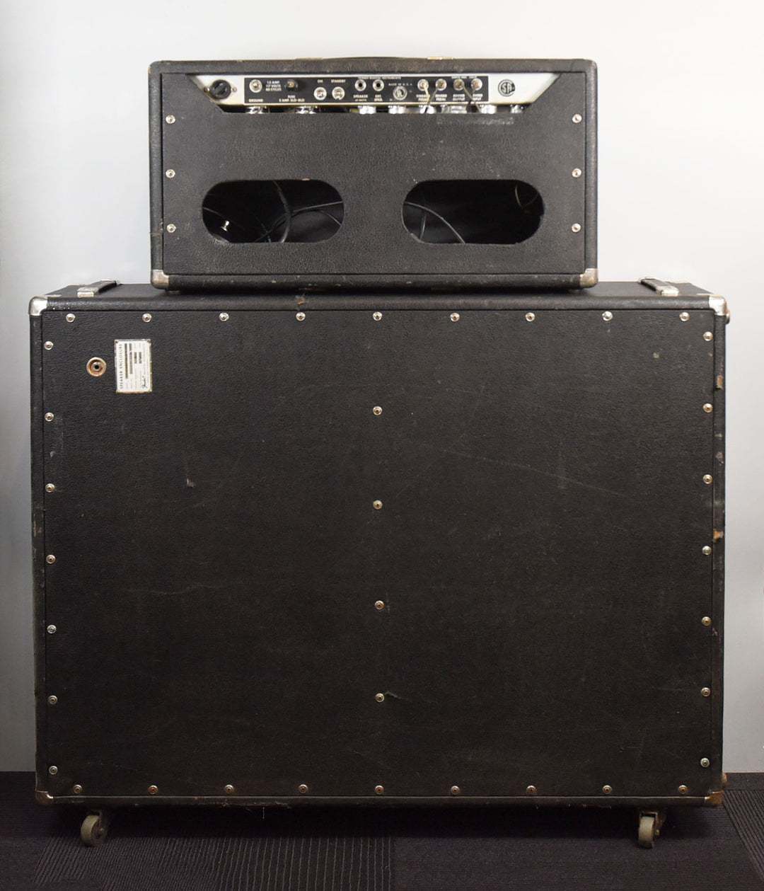 USED Bandmaster Reverb Head and 2x12" Cab, '69