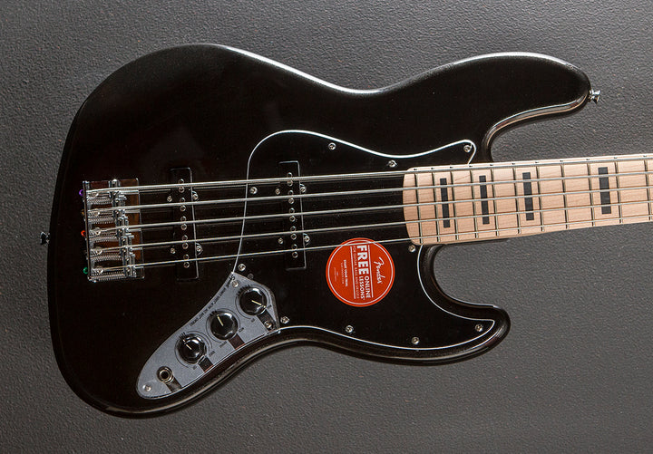 Affinity Series Active Jazz Bass V - Black Metallic w/Maple