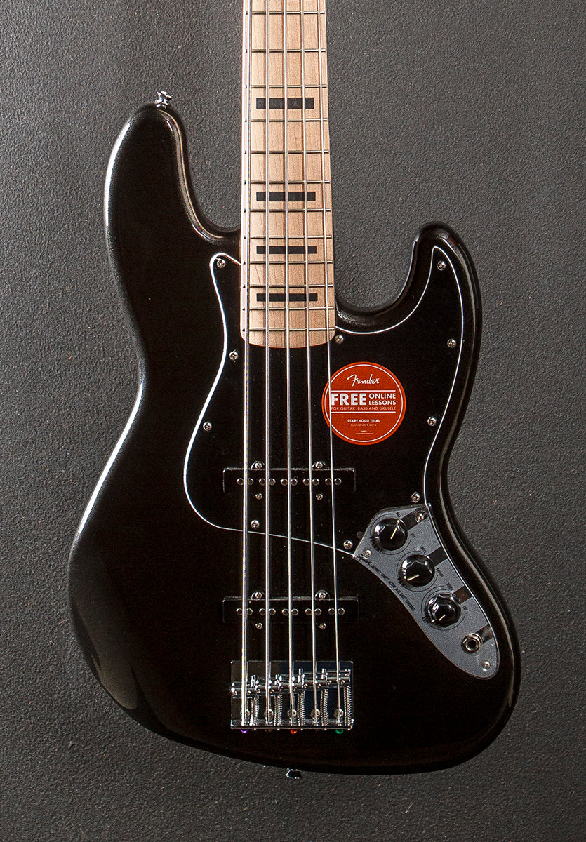 Affinity Series Active Jazz Bass V - Black Metallic w/Maple