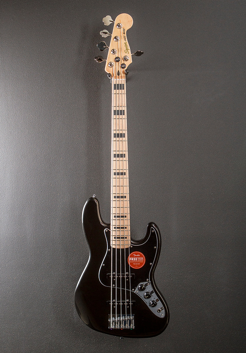 Affinity Series Active Jazz Bass V - Black Metallic w/Maple