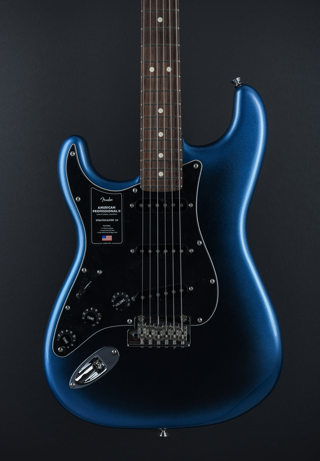 American Professional II Stratocaster Left Hand – Dark Night w/Rosewood