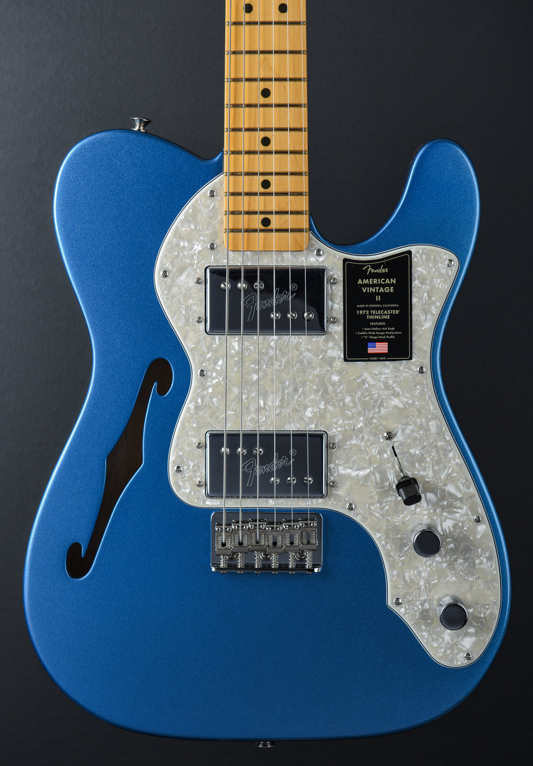 American Vintage II 1972 Telecaster Thinline - Lake Placid Blue