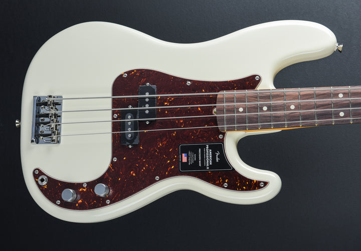 American Professional II Precision Bass - Olympic White w/Maple