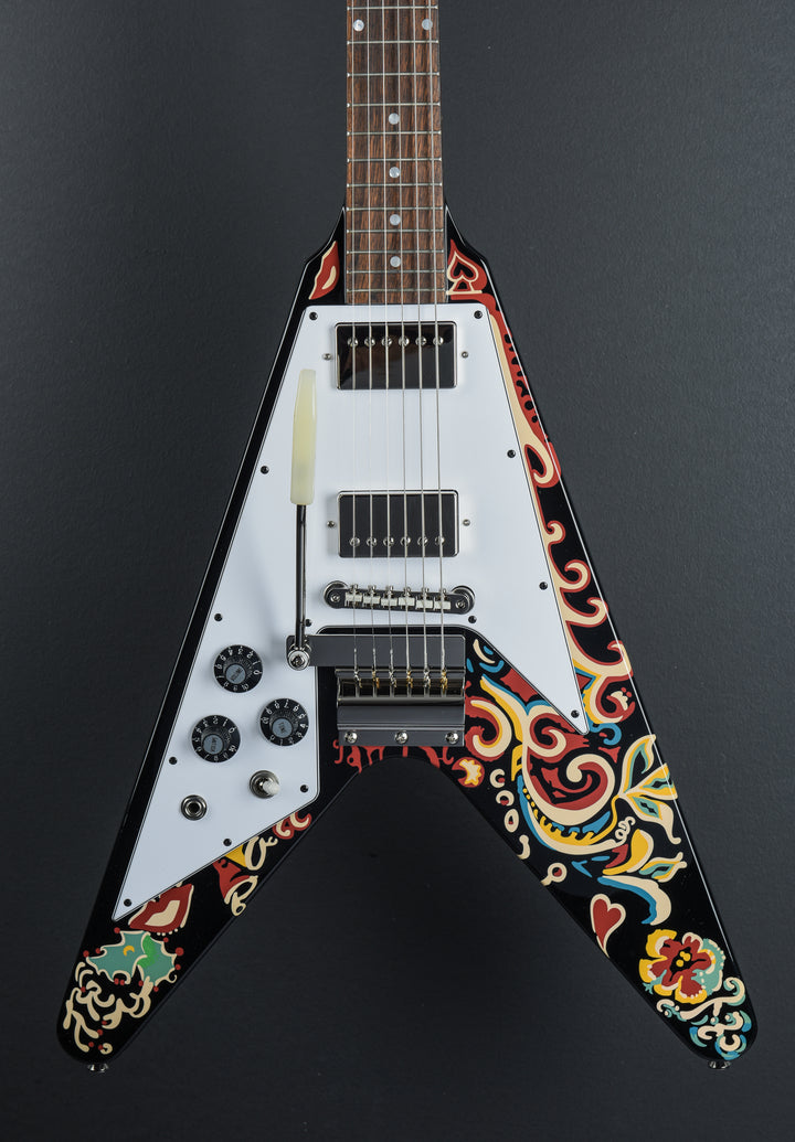 Jimi Hendrix "Love Drops" Flying V Left Hand - Ebony