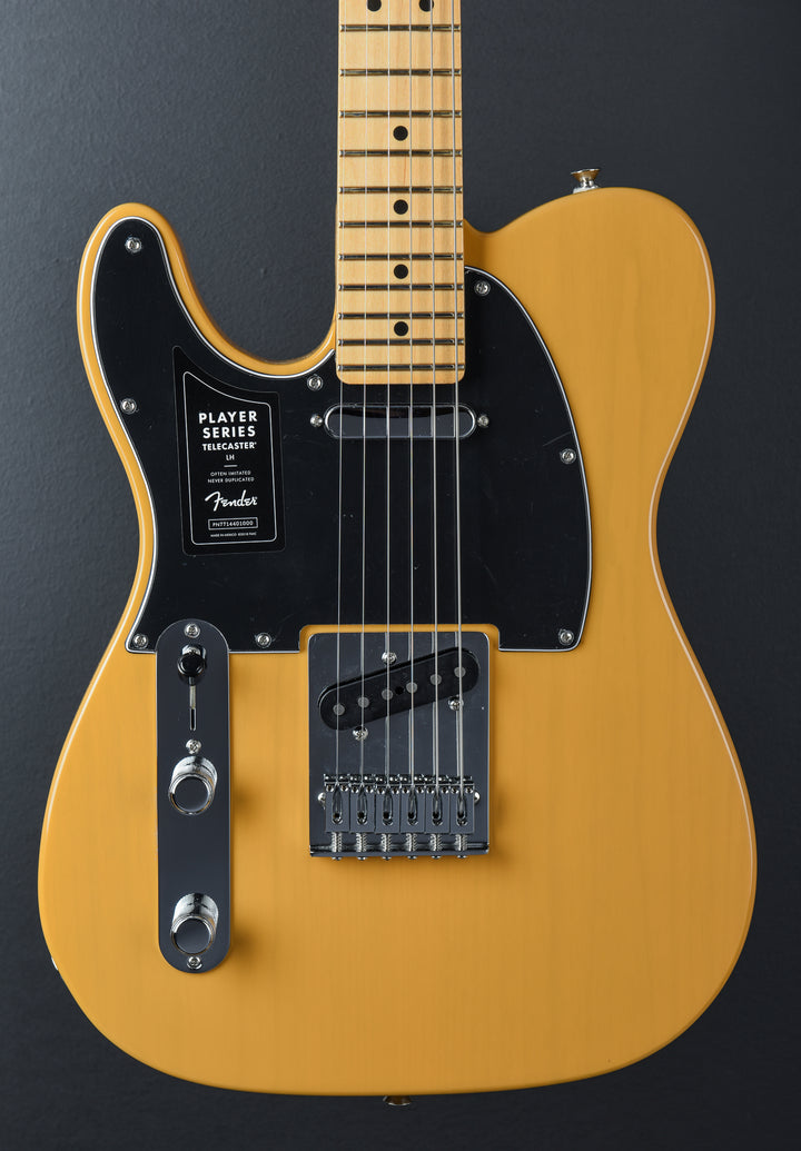 Player Telecaster Left Hand – Butterscotch Blonde w/Maple