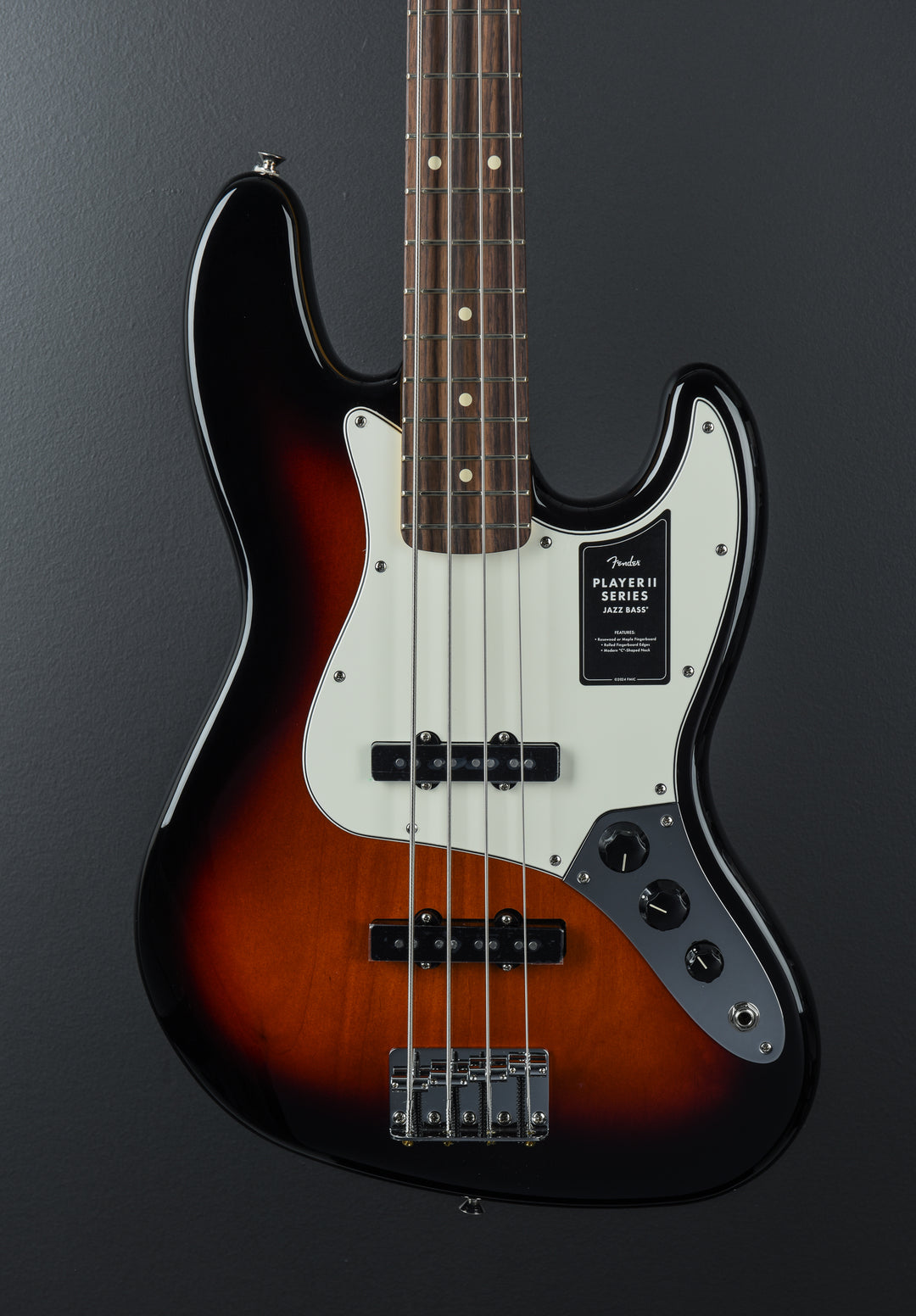 Player II Jazz Bass - 3 Color Sunburst w/Rosewood