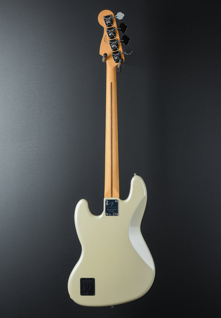 Player Plus Jazz Bass - Olympic Pearl w/Maple