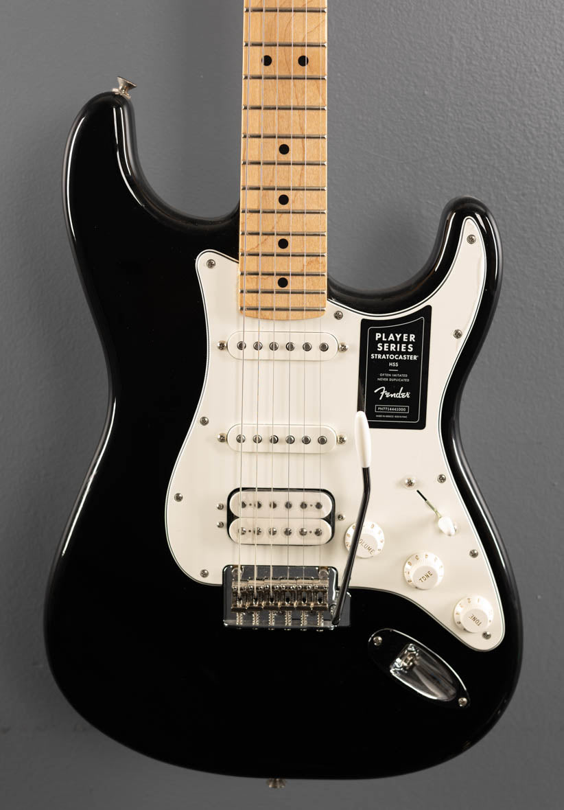 Player Stratocaster HSS - Black w/Maple