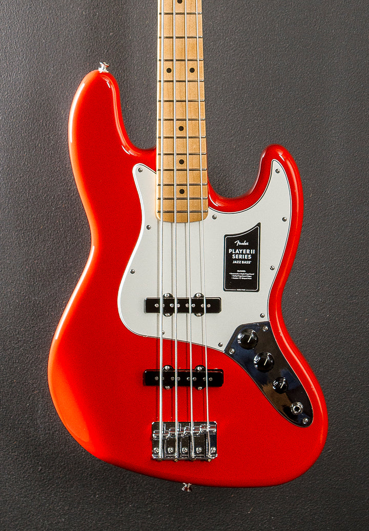 Player II Jazz Bass - Coral Red w/Maple