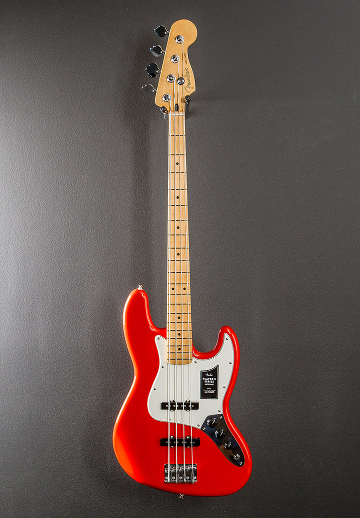 Player II Jazz Bass - Coral Red w/Maple