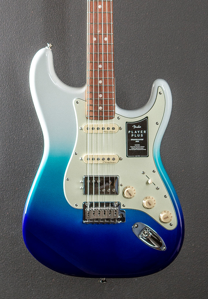 Player Plus Stratocaster HSS - Belair Blue w/Pau Ferro