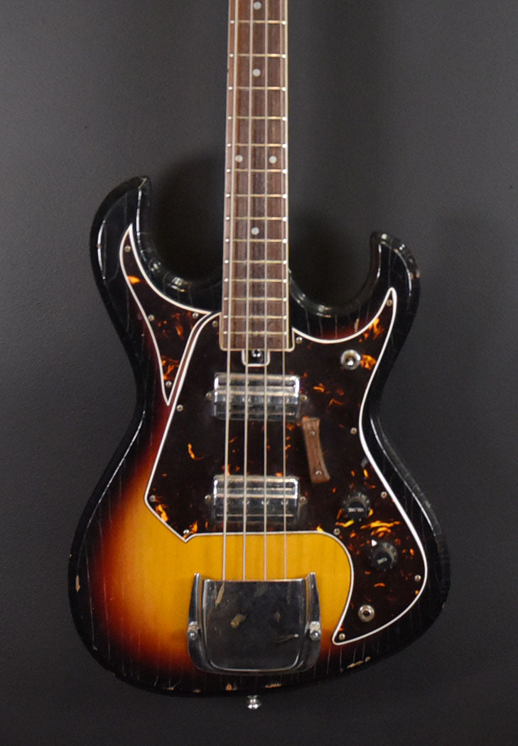 EG467-2B Short Scale Bass - 3-Tone Sunburst, 60s