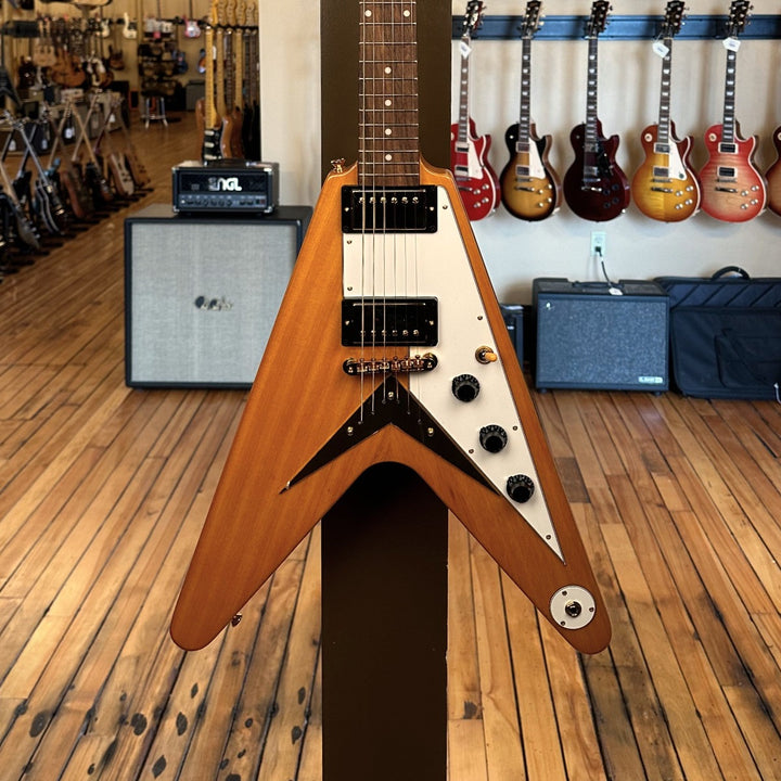 1958 Korina Flying V (White Pickguard) - Aged Natural