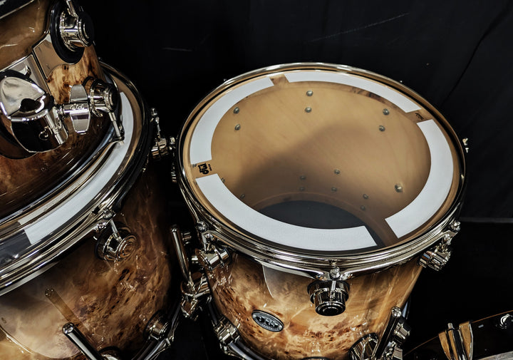 Collectors Series Candy Black Burst over Mappa Burl 5 Piece Shell Pack