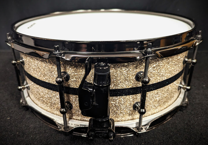 White Glass Glitter Snare