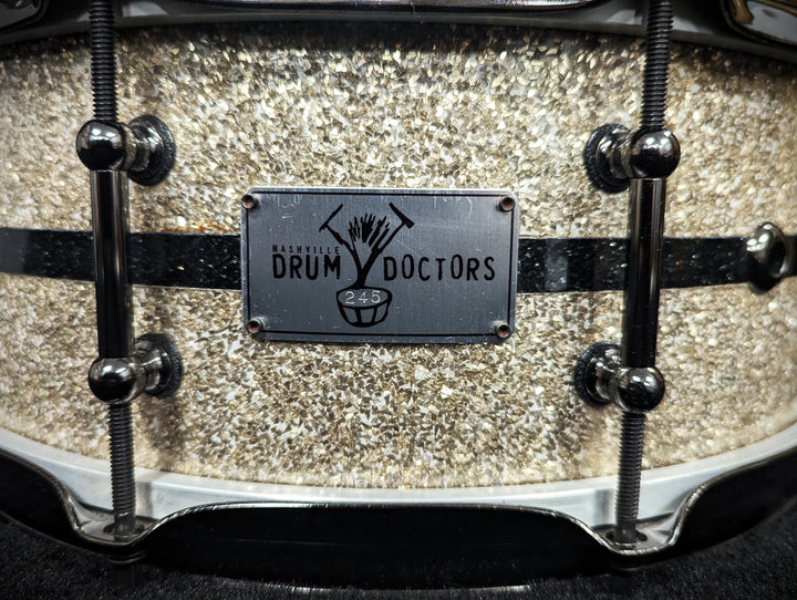 White Glass Glitter Snare