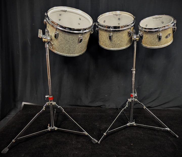 8, 10, 12 Inch Concert Toms with Stands Vintage 1970s