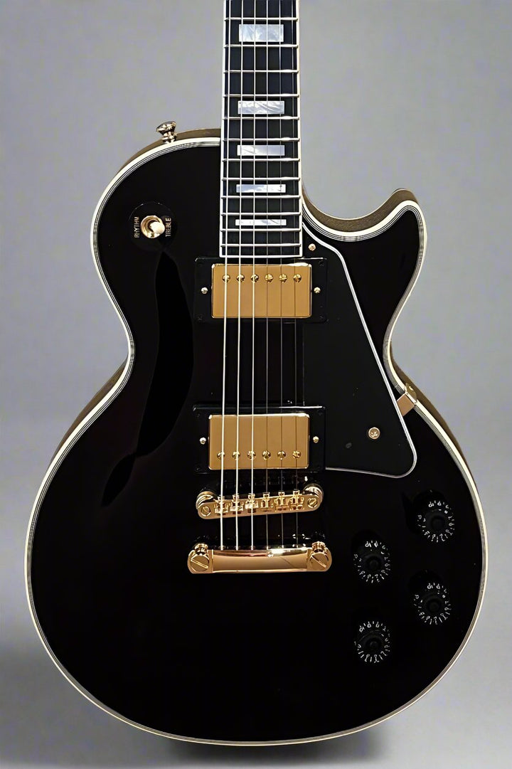 "Inspired by Gibson Custom" Les Paul Custom -Ebony