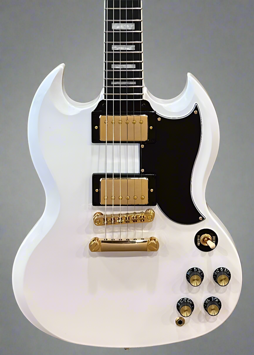 "Inspired by Gibson Collection" SG Custom - Alpine White