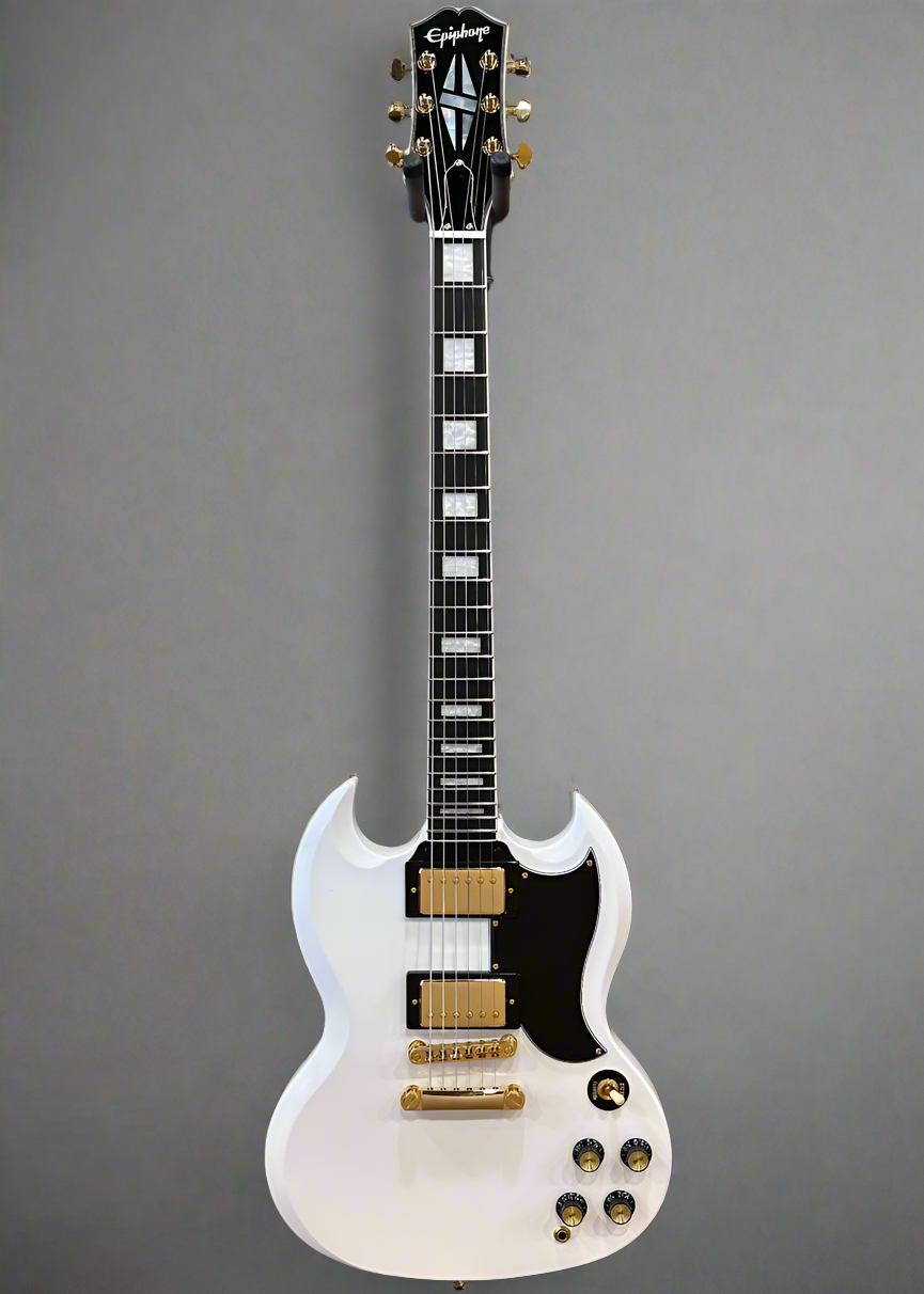 "Inspired by Gibson Collection" SG Custom - Alpine White