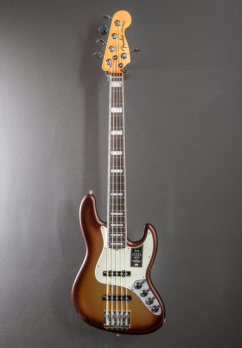 American Ultra Jazz Bass V – Mocha Burst w/Rosewood