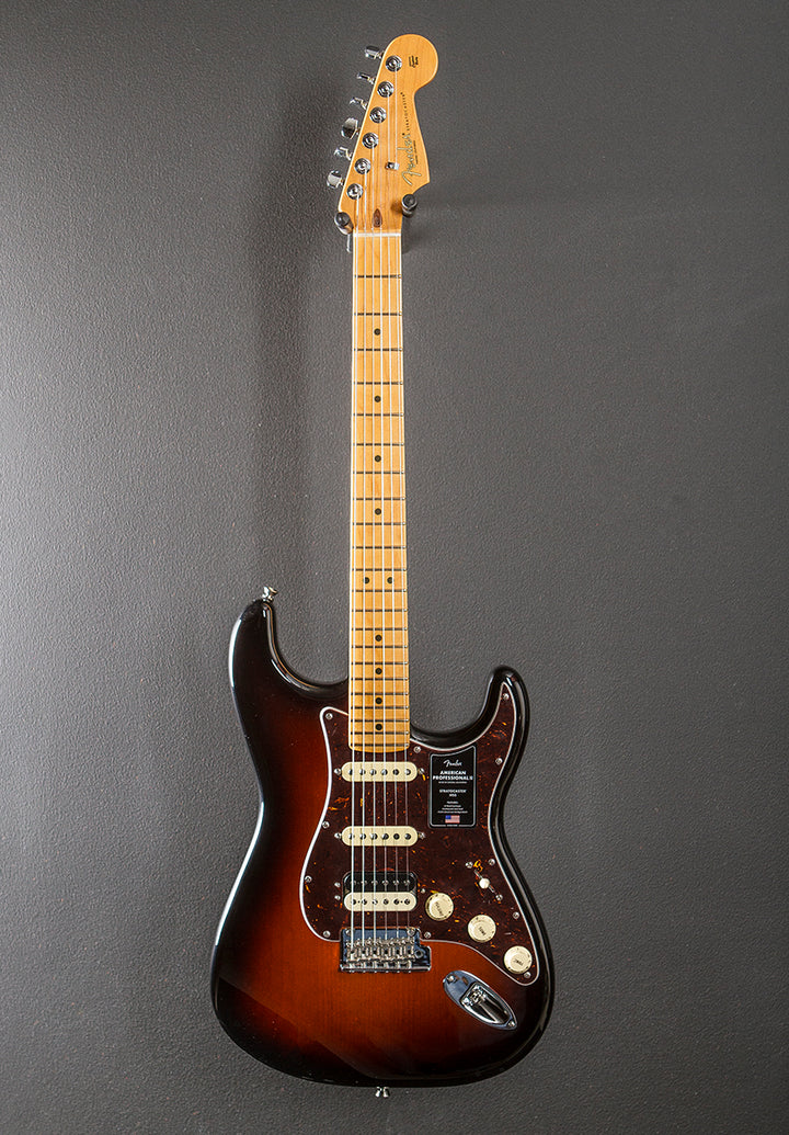 American Professional II Stratocaster HSS - 3 Color Sunburst w/Maple