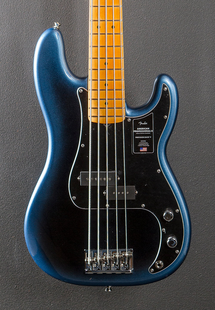 American Professional II Precision Bass V - Dark Night w/Maple