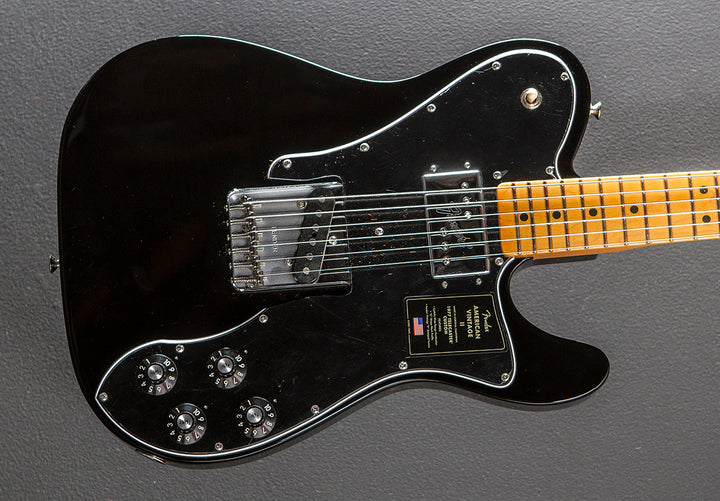 American Vintage II 1977 Telecaster Custom - Black w/Maple