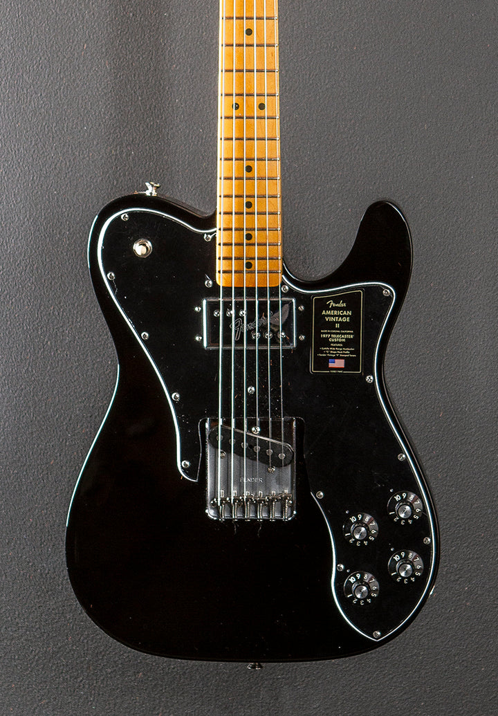 American Vintage II 1977 Telecaster Custom - Black w/Maple