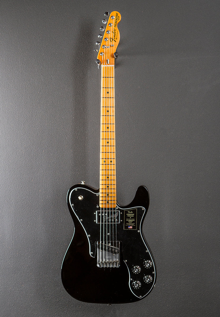 American Vintage II 1977 Telecaster Custom - Black w/Maple