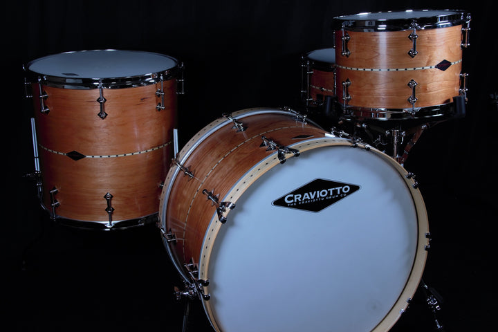 Cherry With Maple Inlay 4 Piece Shell Pack