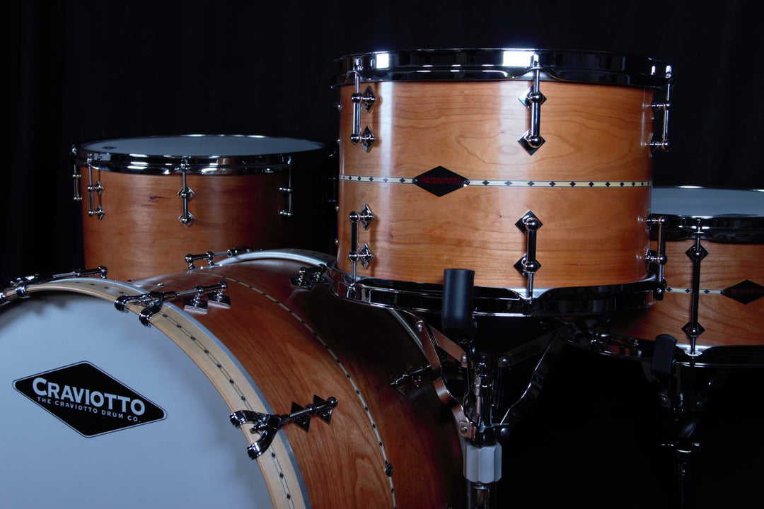 Cherry With Maple Inlay 4 Piece Shell Pack