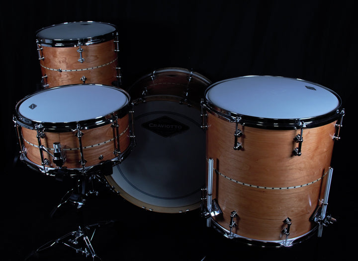 Cherry With Maple Inlay 4 Piece Shell Pack