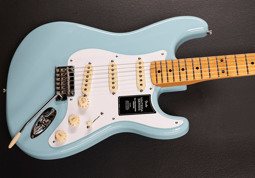 Vintera '50's Strat Modified - Daphne Blue – Dave's Guitar Shop