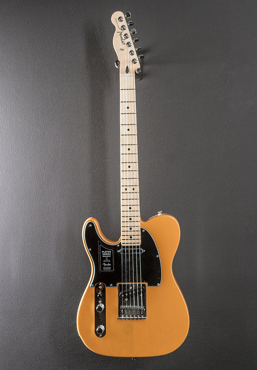 Player Telecaster Left Hand – Butterscotch Blonde w/Maple