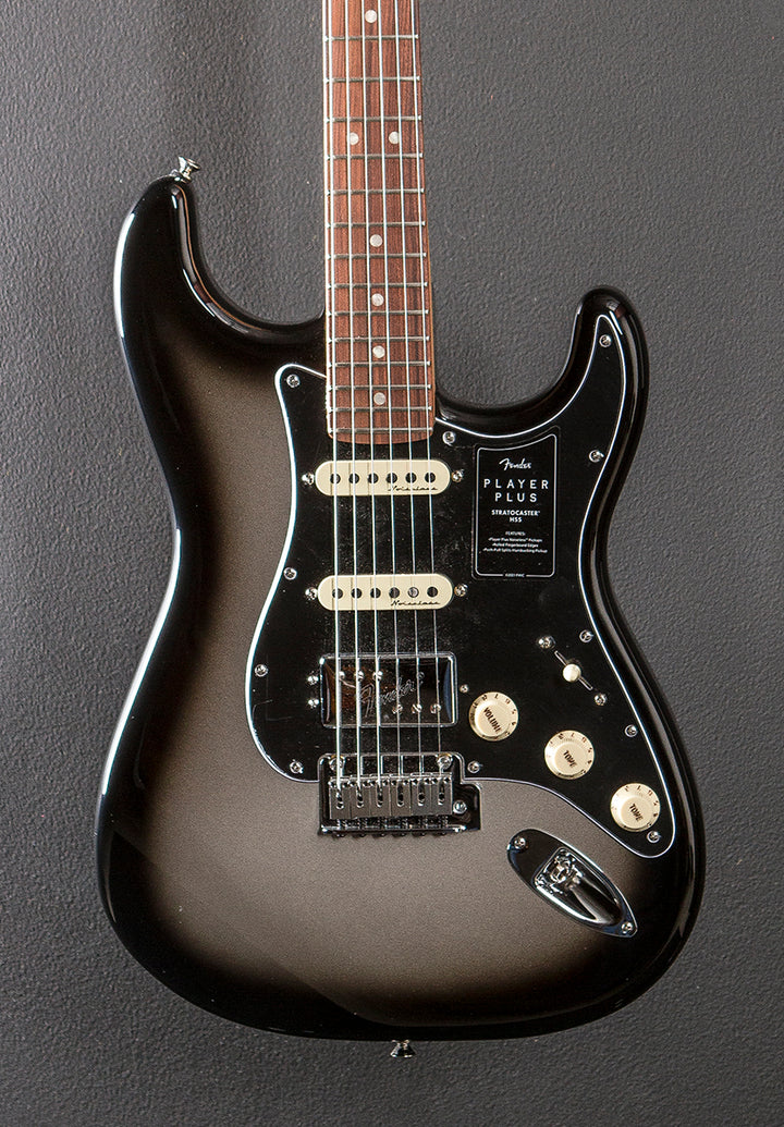 Player Plus Stratocaster HSS - Silverburst w/Pau Ferro